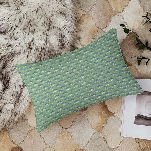 Printed Canvas Cotton Cushion Covers, Set of 2 ( 12 x 18 Inches )
