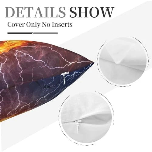 18" x 18" Basketball Pillow Covers for Boys Teens Men Room, Basketball Pattern