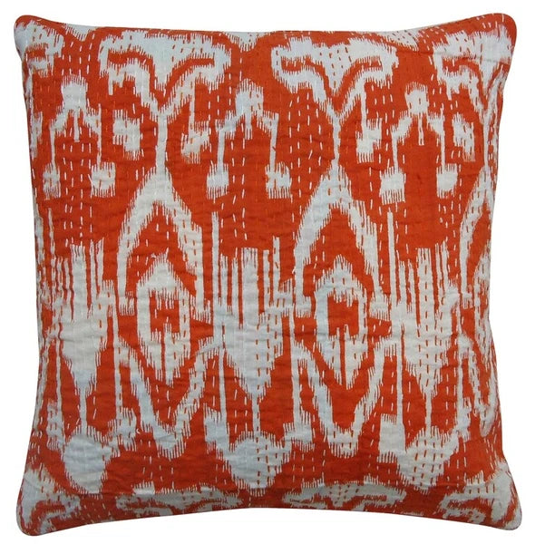 Ethnic Cushion Cover Indian Handmade Ikat 16 x 16 in Hippie Sofa Car Pillow Case