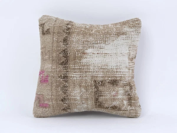 Handmade Square Jute Kilim Cushion Cover Indian Vintage Pillow 12x12 Rug Boho