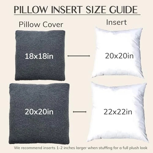 Grey Teddy Boucle Pillow Covers 18x18 2pcs for 18" x 18" (Pack of 2) Slate