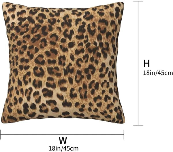 Leopard Print Pillow Covers 18x18 in Couch 18 x 18 (Pack of 2),