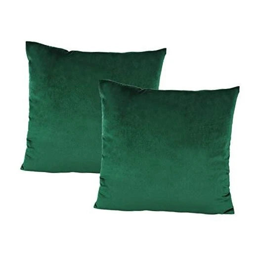 Throw Pillow Covers 18x18 Set of 2 Emerald 18" x 18" (Pack of 2) Dark Green