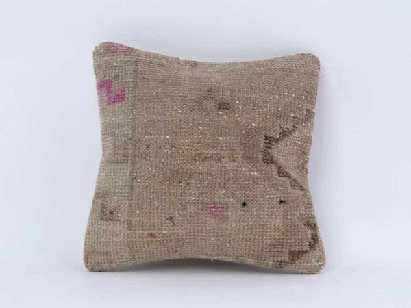 Handwoven Pillow Cover, Turkish Carpet Pillow, Kilim Pillow, 12x12 Pillow Cover