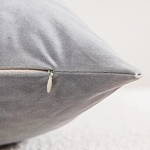 Decorative Pillow Cases 12x20 Light-Grey: 2 20" x 12" (Pack of 2) Light Grey