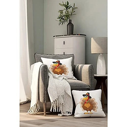 Throw Pillow Covers Thanksgiving Day Turkey Bed Sofa Pillow Case Cute Funny