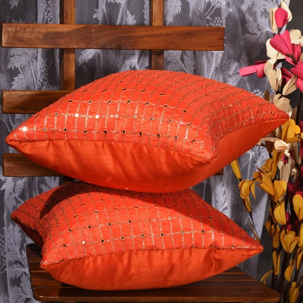 decorative home decor accent orange throw pillows for couch living room 18x18 2p