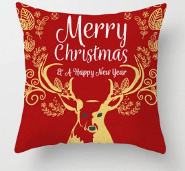 1x 45x45cm Sofa Cushion Cover Pillow Case Christmas Xmas Quality Santa Deer Deko
