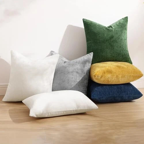 Couch Throw Pillow Covers 12x20 Set of 2, 12 x 20-Inch (Pack of 2) Moss Green