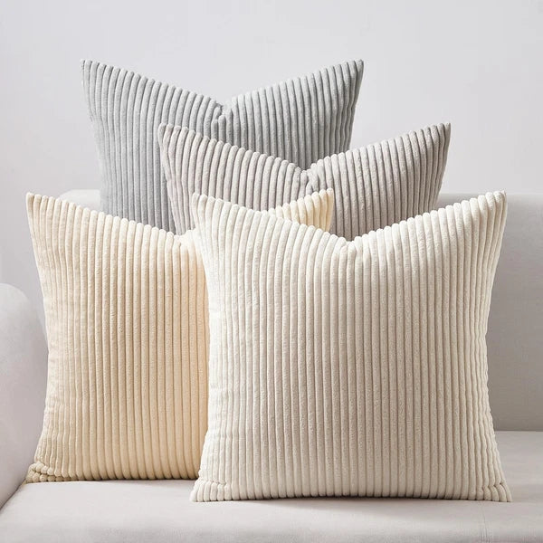 Topfinel 4 Packs Neutral Decorative Throw Pillows Covers 20x20 Inch for Livin...