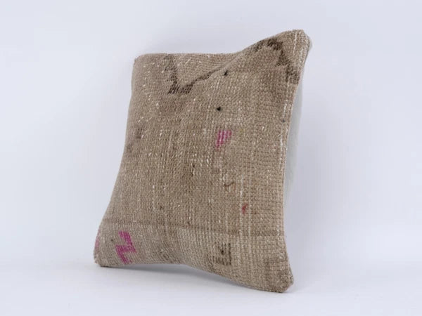 Handwoven Pillow Cover, Turkish Carpet Pillow, Kilim Pillow, 12x12 Pillow Cover