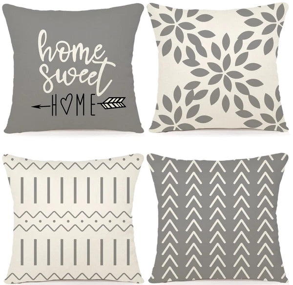 Pillow Covers 20x20 Modern Sofa Throw Pillow Cover Decorative Outdoor Linen F...